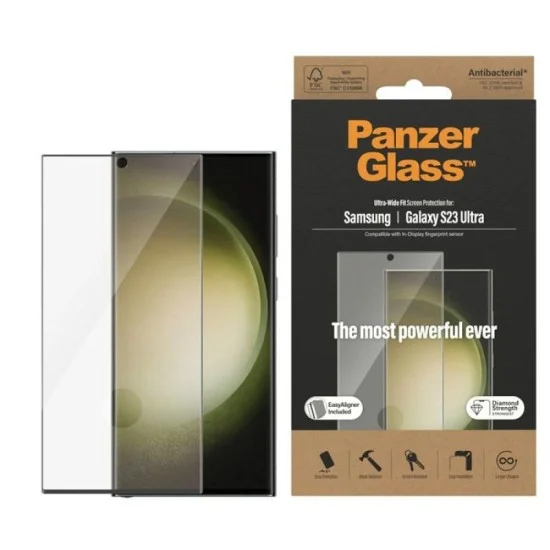 Panzerglass&trade; Screen Protector Samsung Galaxy S23 Ultra | Ultra-Wide Fit W. Easyaligner